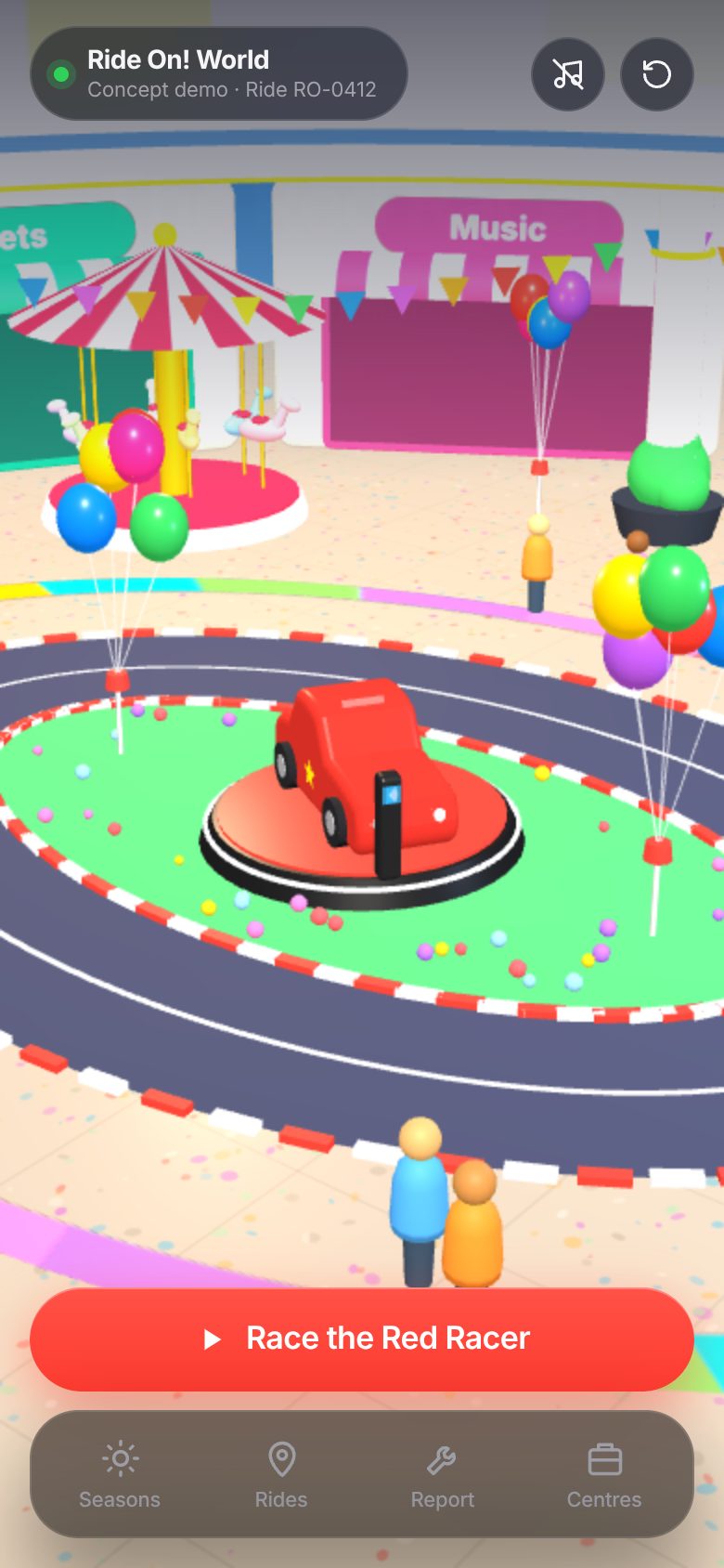 RideWorld on a phone